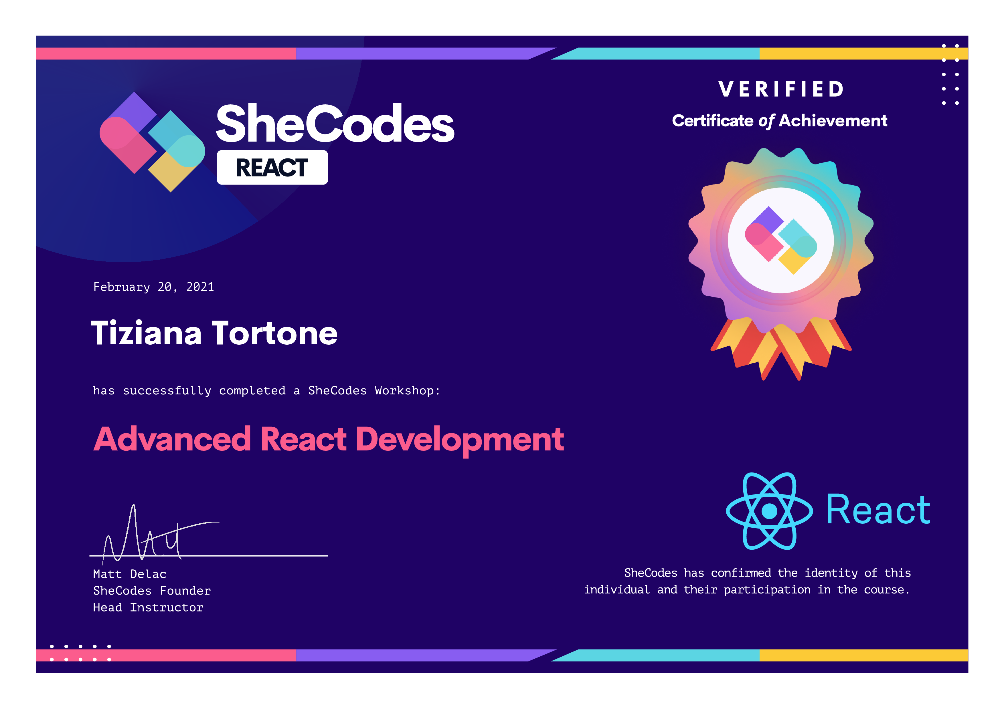 React Certificate